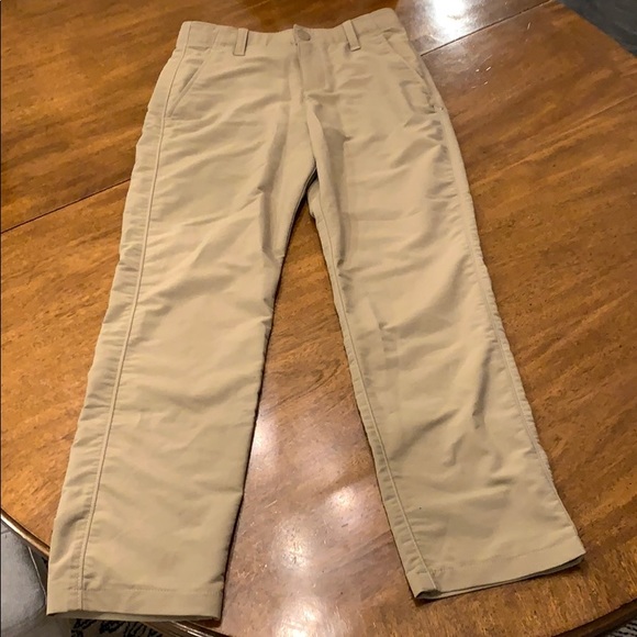 Boys UA Match Play 2.0 Golf Pants Sz 12 Khaki - Picture 1 of 5